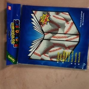 5/$25 Stretchable book cover. Baseball